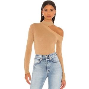 NWT Camila Coelho (Revolve) Bexley Sweater in Camel‎ Shimmer Size L